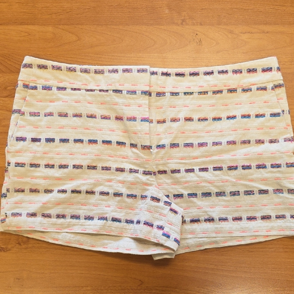 LOFT Cream High Waist Shorts